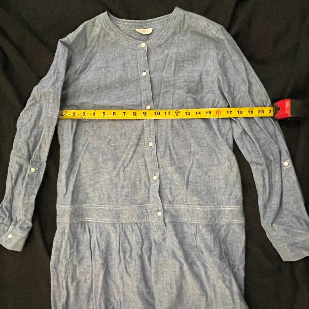 Long sleeve chambray shirtdress - Women's L - Joie
